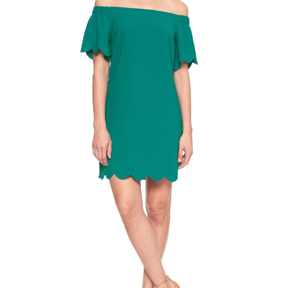 Banana Republic Teal off-shoulder dress size 4